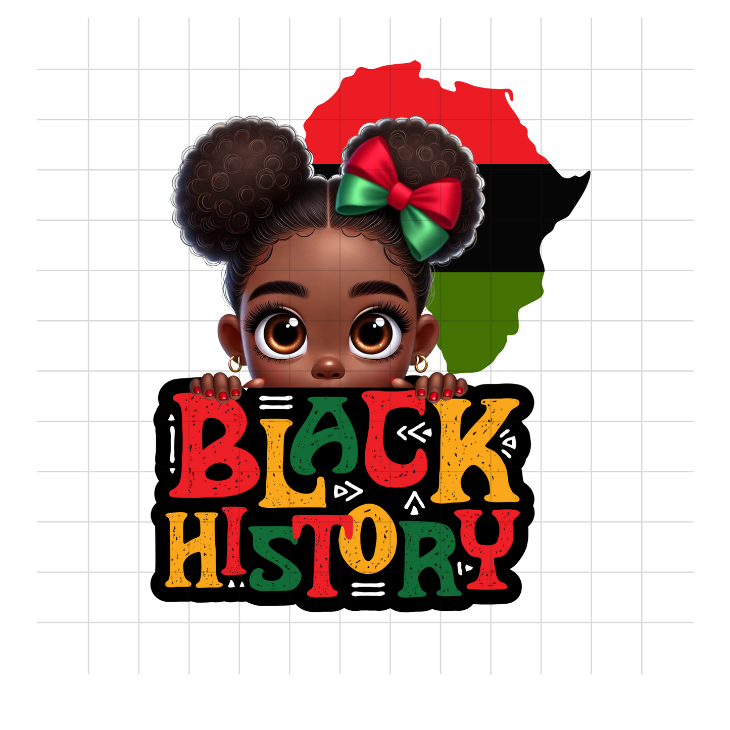 Little Girl I am Black History Digital Design