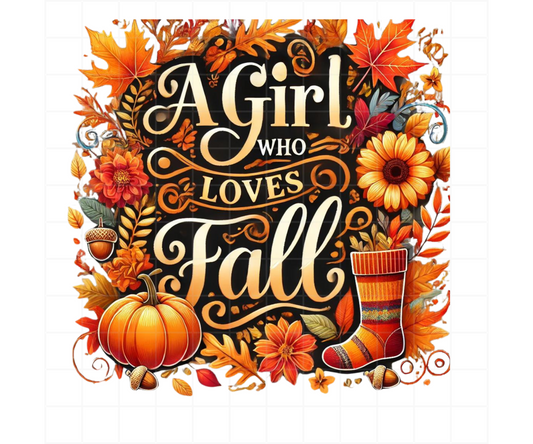 A Girl Who Loves Fall Digital Design