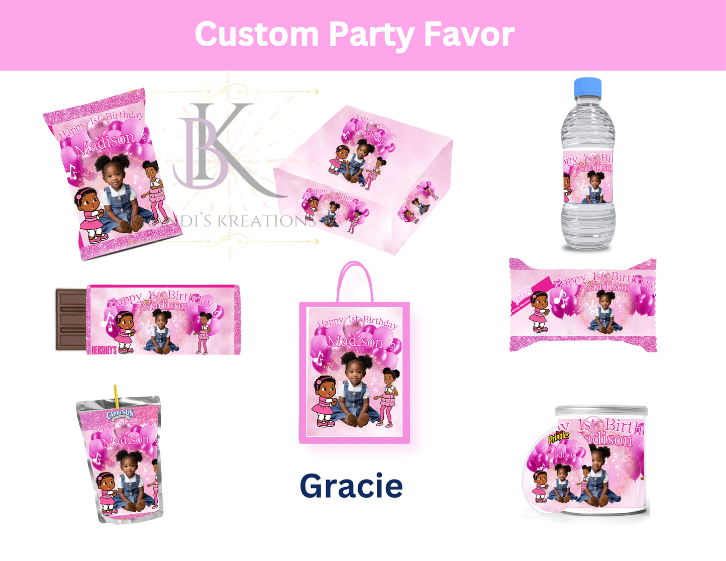 Gracie's Corner Birthday Editable Digital Bundle