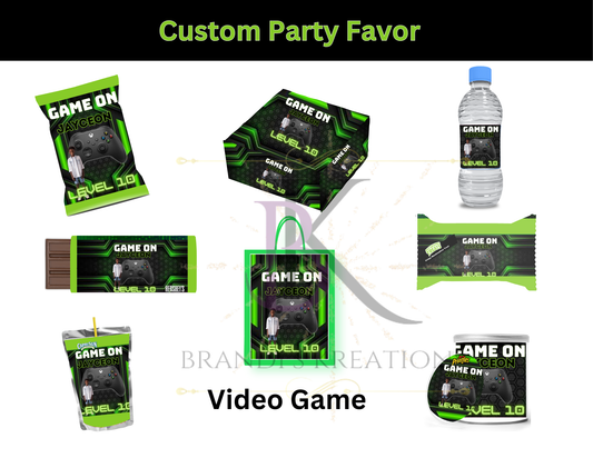 Video Game Party Favor Editable Digital Bundle